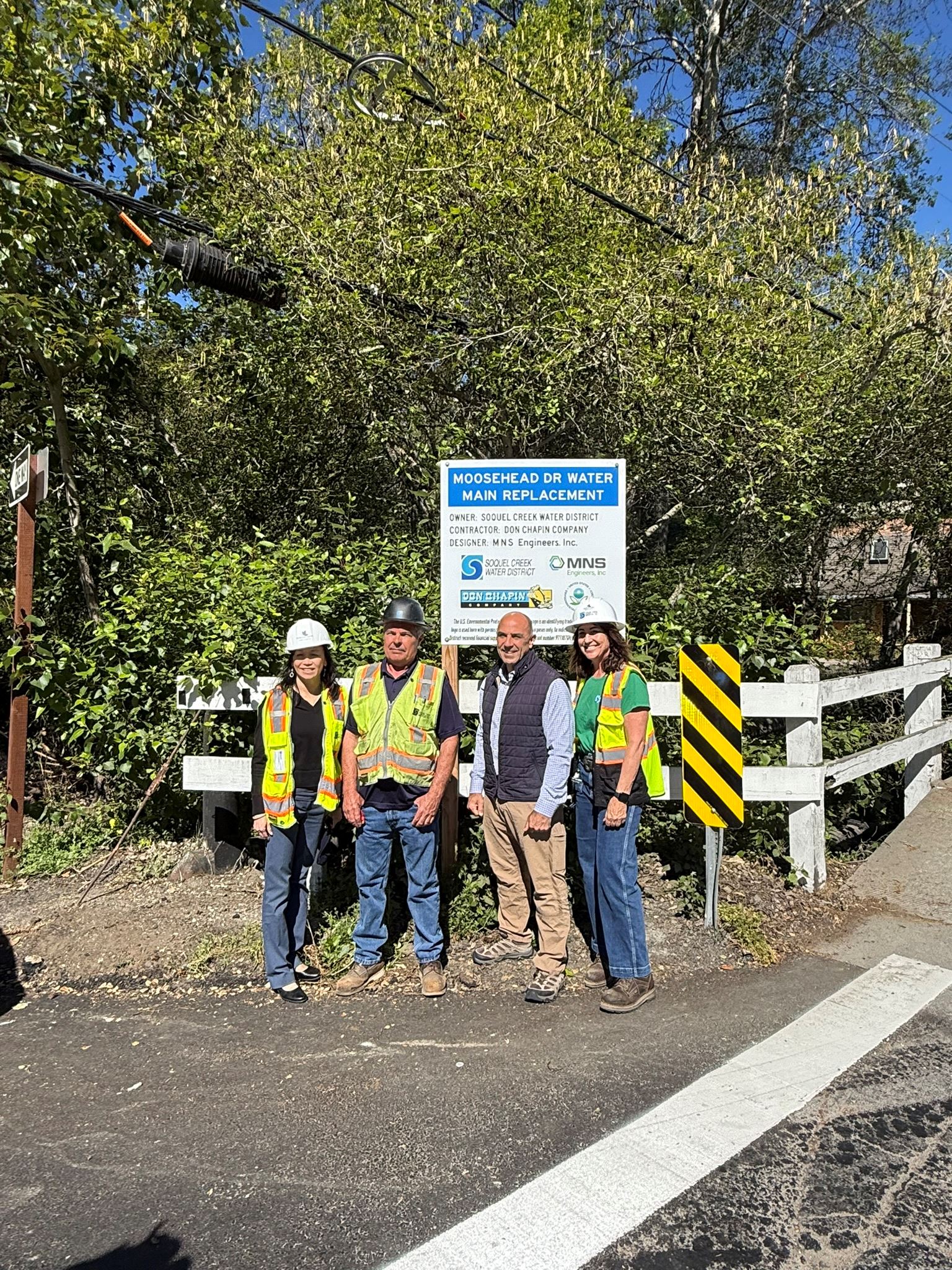 Pictured from left to right: Melanie Mow Schumacher, General Manager; Doug Martin, Construction Insp